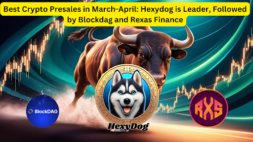 best-crypto-presales-in-march-april:-hexydog-is-leader,-followed-by-blockdag-and-rexas-finance